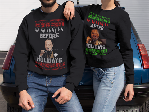 Leonardo Memes Before/After - Couples Bundle - 2 Crewneck Sweatshirts!