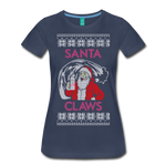 Santa Claws - Women’s Premium T-Shirt - navy