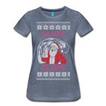Santa Claws - Women’s Premium T-Shirt - heather blue