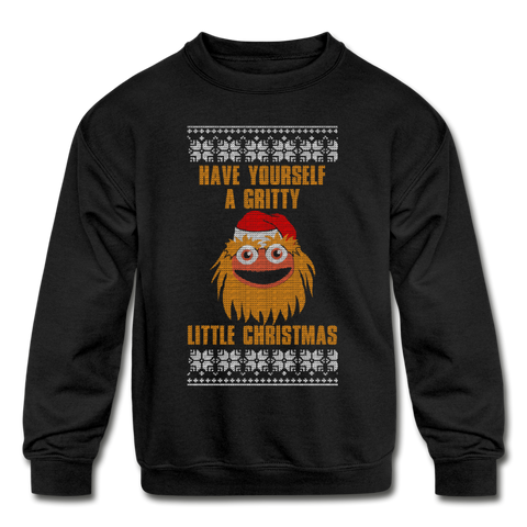 Have Yourself A Gritty Little Christmas - Kids' Crewneck Sweatshirt - black
