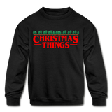 Christmas Things - Kids' Crewneck Sweatshirt - black