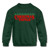 Christmas Things - Kids' Crewneck Sweatshirt - forest green