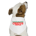 Christmas Things - Dog Bandana - white