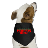 Christmas Things - Dog Bandana - black