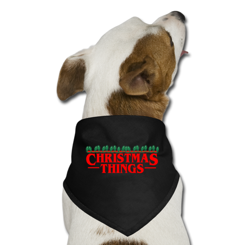 Christmas Things - Dog Bandana - black