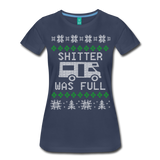 Shitter Was Full - Women’s Premium T-Shirt - navy
