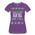 Shitter Was Full - Women’s Premium T-Shirt - purple