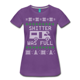 Shitter Was Full - Women’s Premium T-Shirt - purple