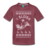 I Sleigh - Kids' Premium T-Shirt - heather burgundy