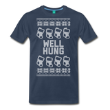 Well Hung - Men's Premium T-Shirt - navy