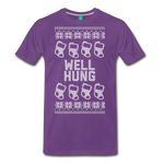 Well Hung - Men's Premium T-Shirt - purple