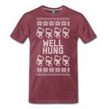 Well Hung - Men's Premium T-Shirt - heather burgundy