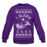 I Sleigh - Crewneck Sweatshirt - purple