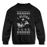 I Sleigh - Kids' Crewneck Sweatshirt - black