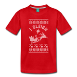 I Sleigh - Toddler Premium T-Shirt - red