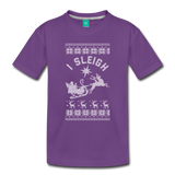 I Sleigh - Toddler Premium T-Shirt - purple