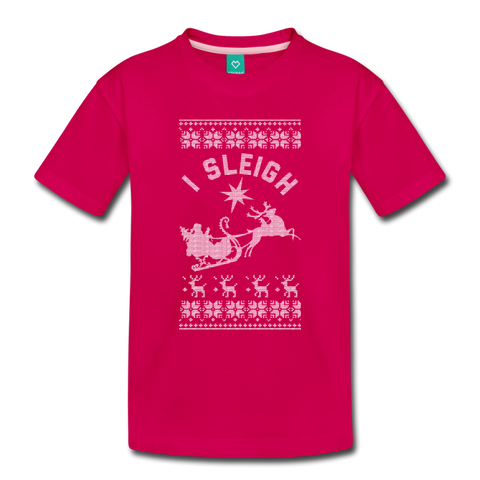 I Sleigh - Toddler Premium T-Shirt - dark pink