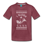 I Sleigh - Toddler Premium T-Shirt - heather burgundy