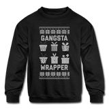 Gangsta Wrapper - Kids' Crewneck Sweatshirt - black