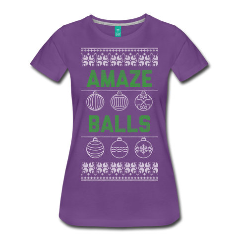 Amaze Balls - Women’s Premium T-Shirt - purple