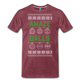 Amaze Balls - Men's Premium T-Shirt - heather burgundy