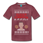 Eleven Days of Christmas - Kids' Premium T-Shirt - heather burgundy