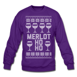 Merlot Ho Ho - Crewneck Sweatshirt - purple
