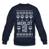 Merlot Ho Ho - Crewneck Sweatshirt - navy