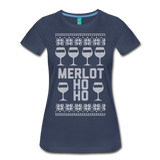 Merlot Ho Ho - Women’s Premium T-Shirt - navy
