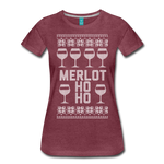 Merlot Ho Ho - Women’s Premium T-Shirt - heather burgundy