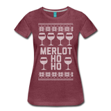 Merlot Ho Ho - Women’s Premium T-Shirt - heather burgundy