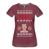 Eleven Days of Christmas - Women’s Premium T-Shirt - heather burgundy