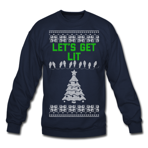 Let's Get Lit - Crewneck Sweatshirt - navy