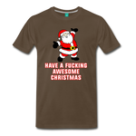 Have a Fucking Awesome Christmas - Men's Premium T-Shirt - noble brown