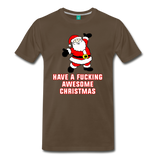 Have a Fucking Awesome Christmas - Men's Premium T-Shirt - noble brown