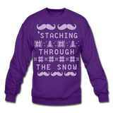 Staching Through the Snow - Crewneck Sweatshirt - purple