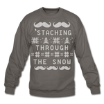 Staching Through the Snow - Crewneck Sweatshirt - asphalt gray