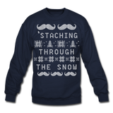 Staching Through the Snow - Crewneck Sweatshirt - navy