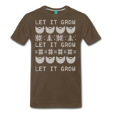 Let It Grow - Men's Premium T-Shirt - noble brown