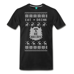 Eat Drink and Be Hairy - Men's Premium T-Shirt - black