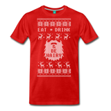 Eat Drink and Be Hairy - Men's Premium T-Shirt - red