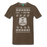 Eat Drink and Be Hairy - Men's Premium T-Shirt - noble brown