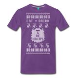 Eat Drink and Be Hairy - Men's Premium T-Shirt - purple