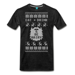 Eat Drink and Be Hairy - Men's Premium T-Shirt - charcoal gray