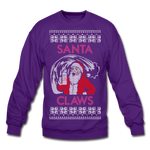 Santa Claws - Crewneck Sweatshirt - purple