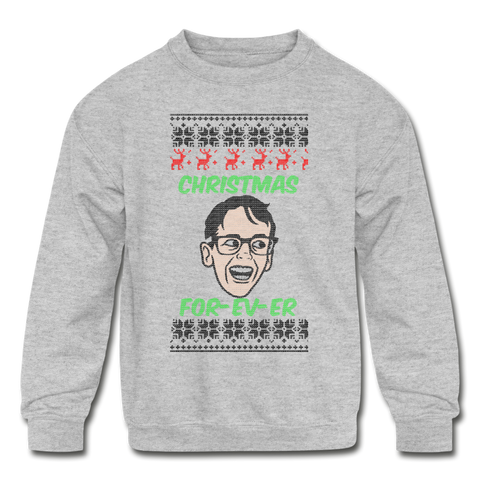 Christmas Forever - Kids' Crewneck Sweatshirt - heather gray