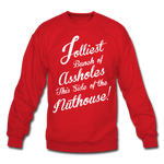 Jolliest Bunch of Assholes This Side of the Nuthouse - Crewneck Sweatshirt - red