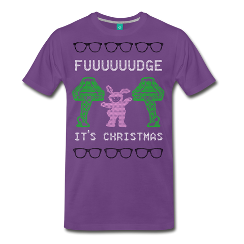 Fudge It's Christmas - Men's Premium T-Shirt - purple