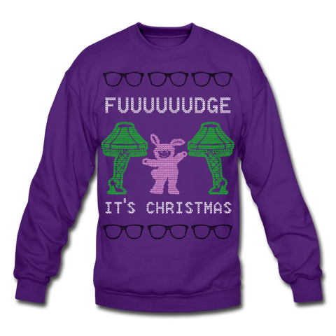 Fudge It's Christmas - Crewneck Sweatshirt - purple