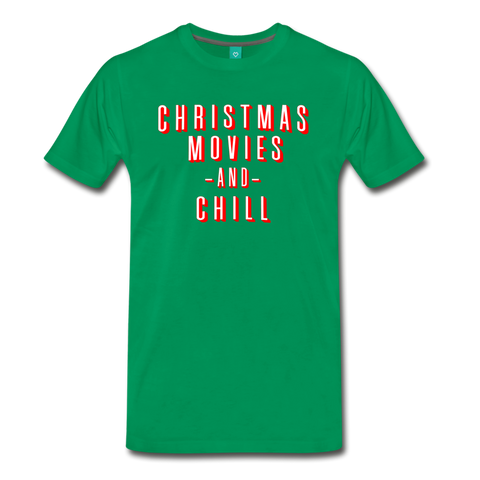 Christmas Movies and Chill - Men's Premium T-Shirt - kelly green